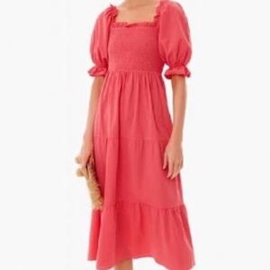 Tuckernuck Coral Midi Dress